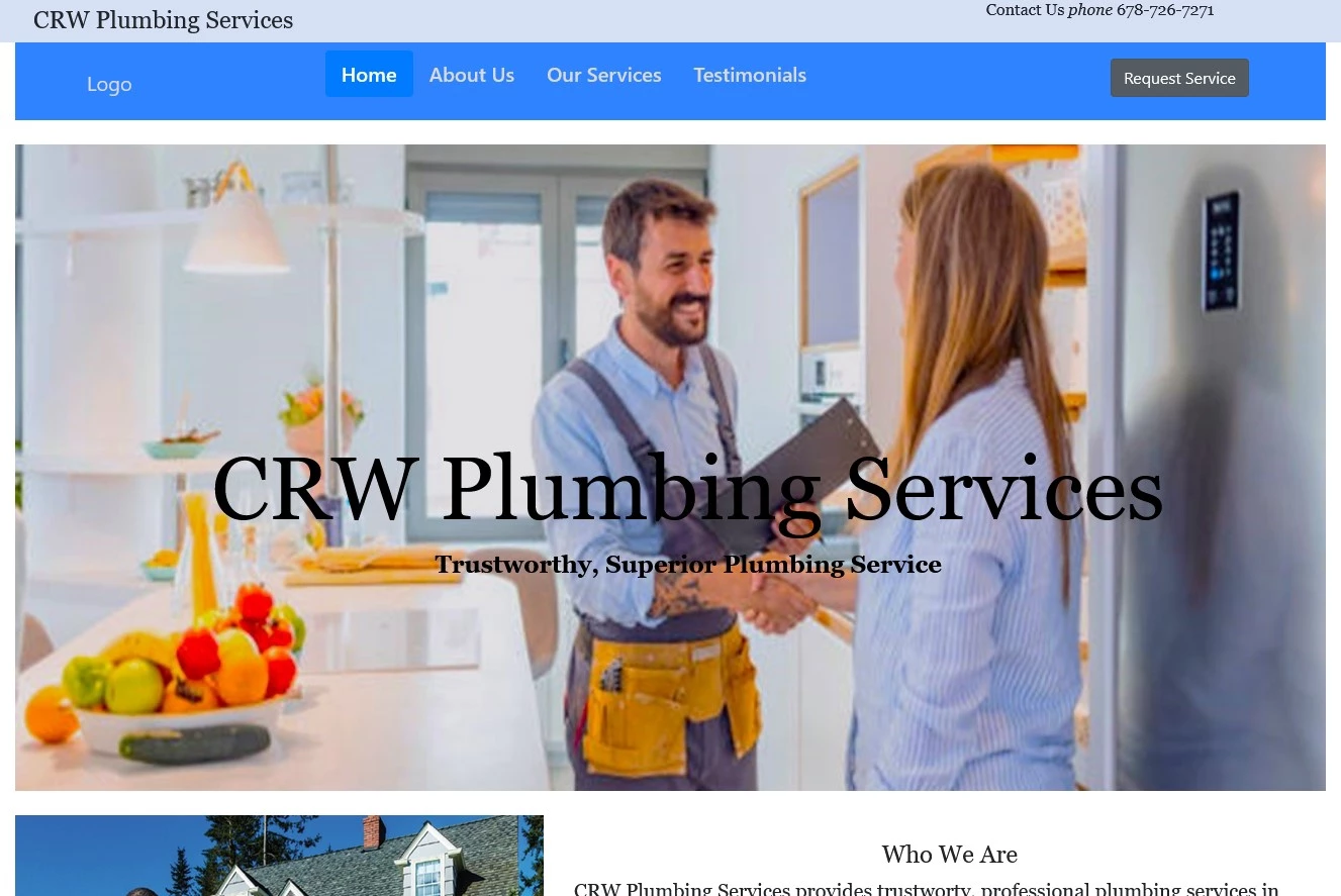 Clickable Picture of our sample number one website home page