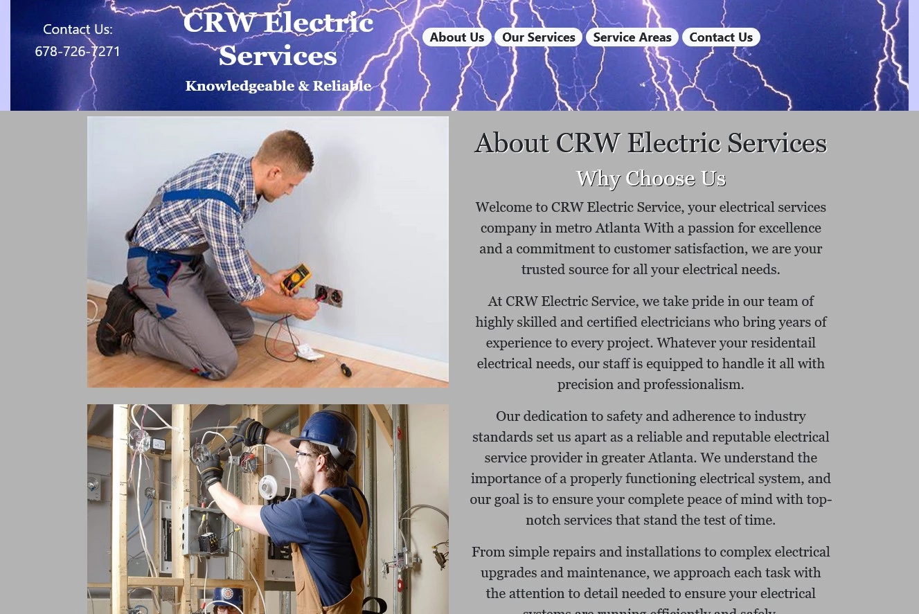 Clickable Picture of our sample number three website home page